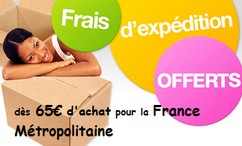 Frais de port offert à partir de 65€ d'achat - France métropolitaine